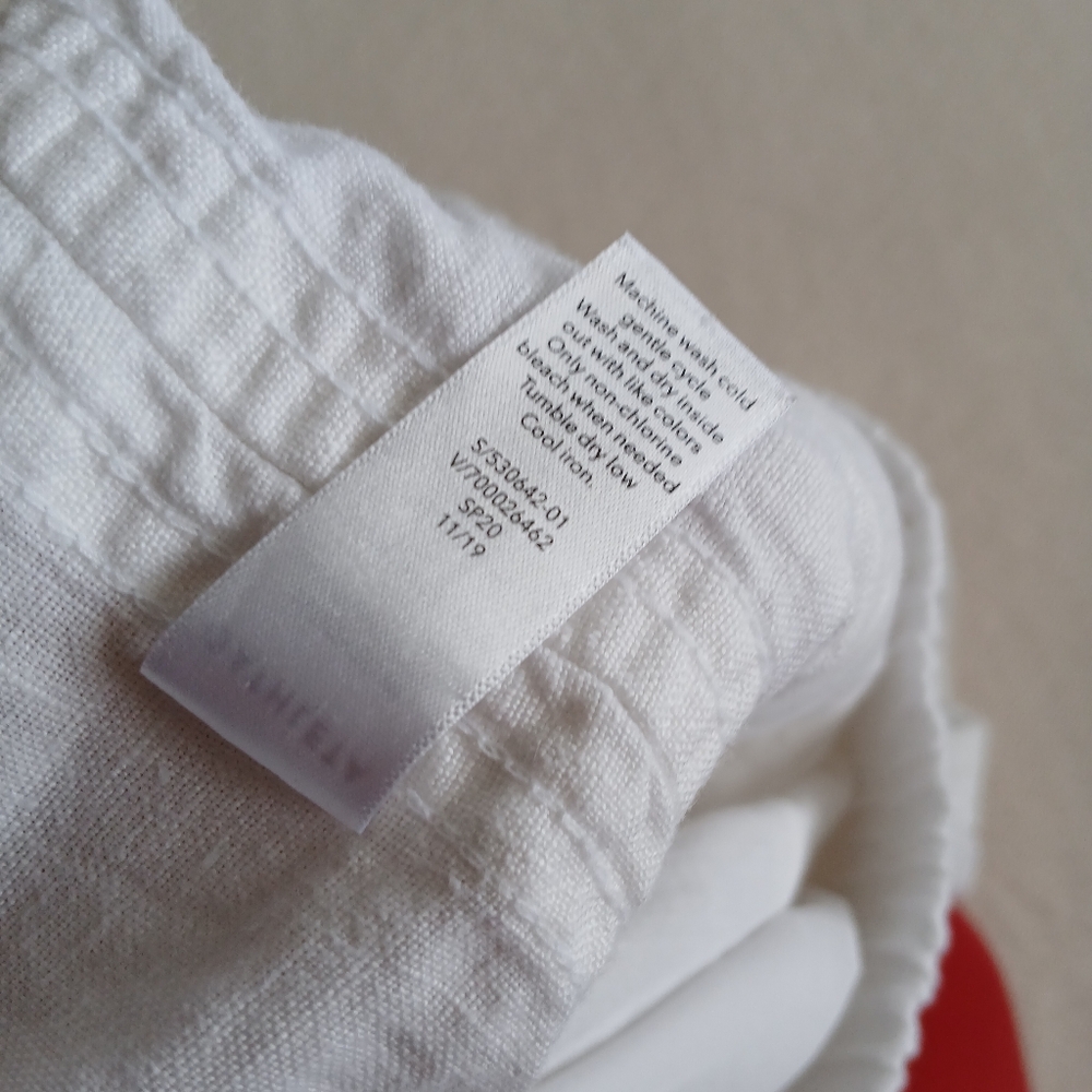 Athleta Cabo White Linen Joggers - Size 6 - Picture 9 of 9